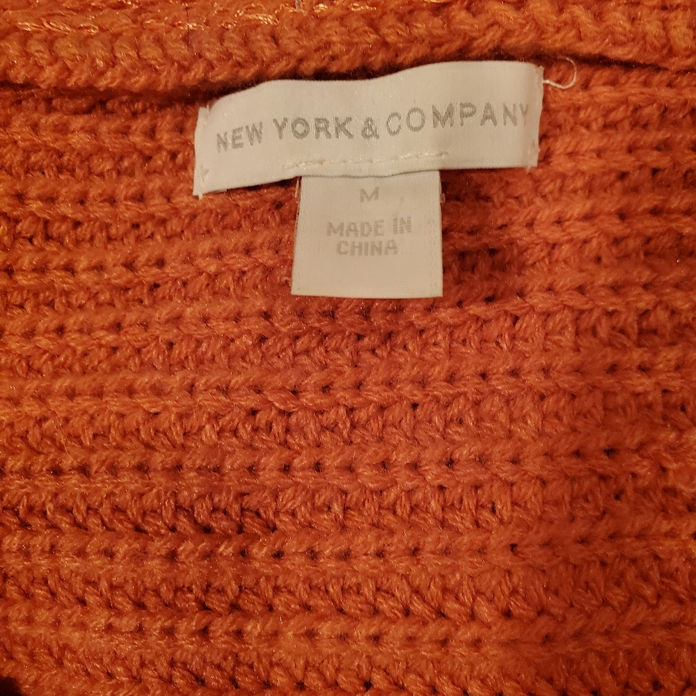 New York and company Rust sweater With Sequin Accents - Picture 4 of 5